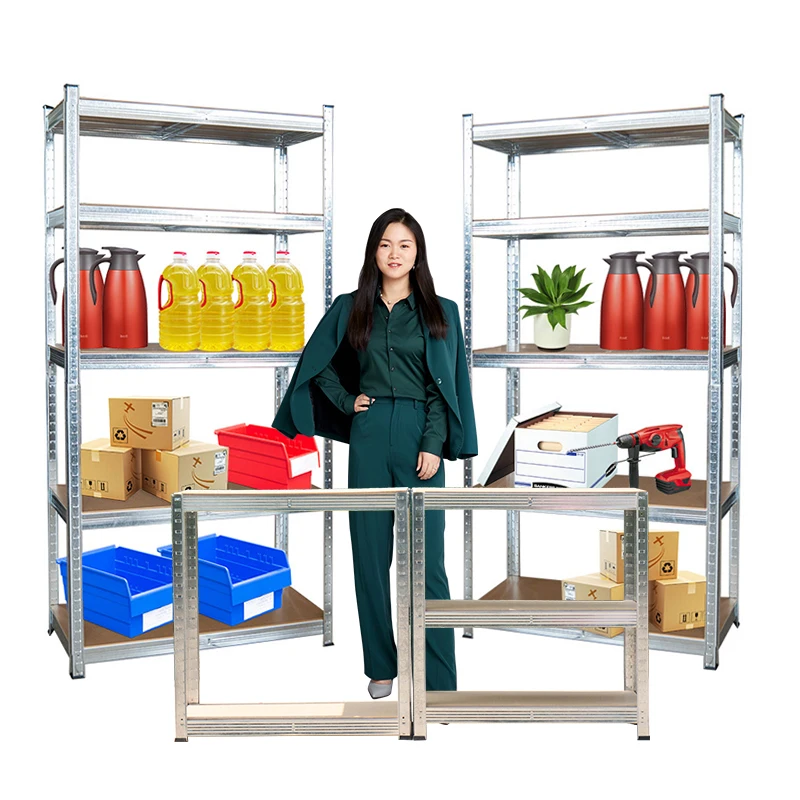 Сверхмощный серебро 5 ярусный стеллаж для хранения гараж металлические стеллажи Boltless полки