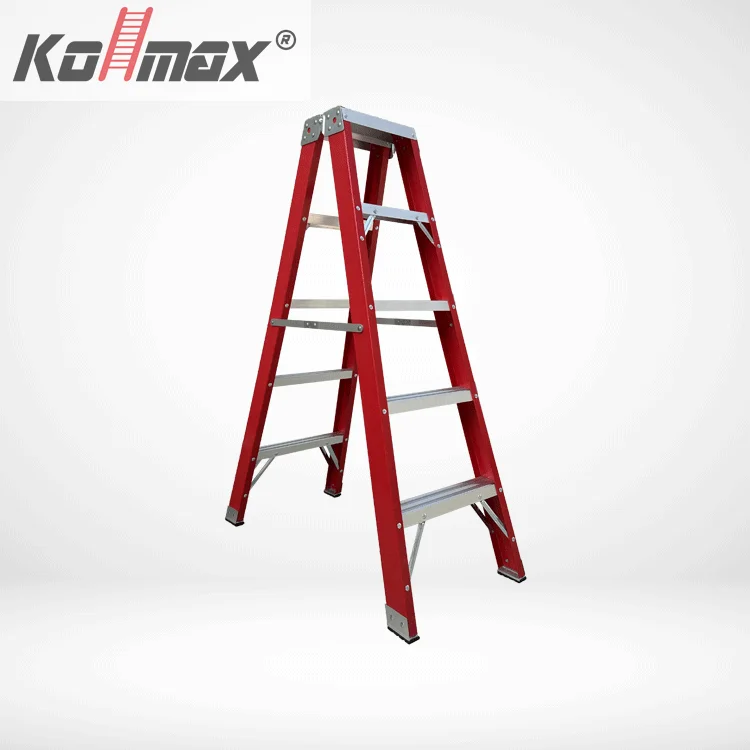 High Quality 150kg Max Load Insulated Fiberglass Step Ladders Industrial Ladders With En131