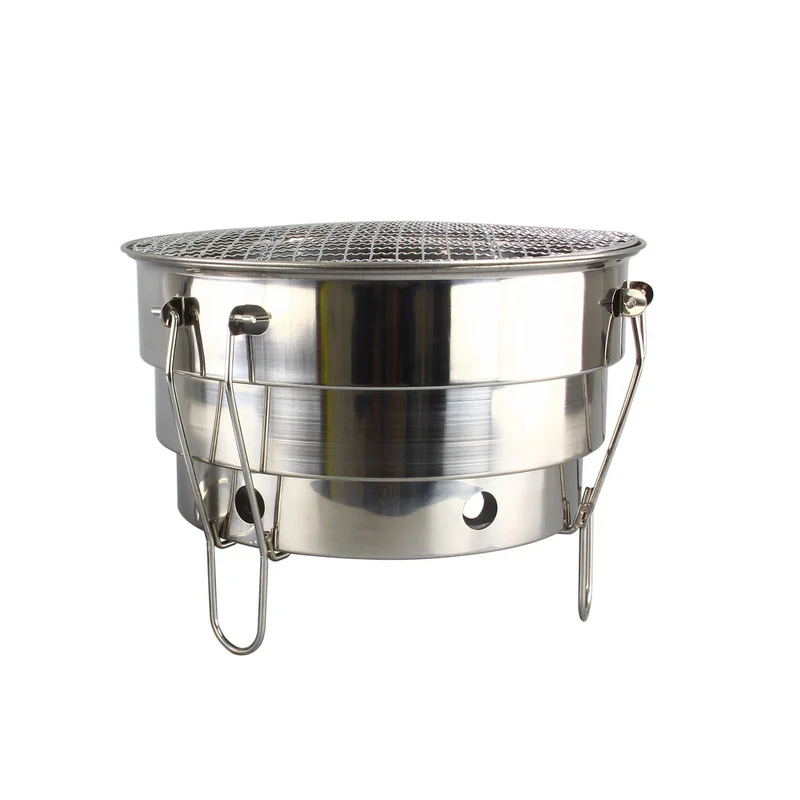 Wholesale Round Small Foldable Portable Charcoal BBQ Grill Oven For Camping