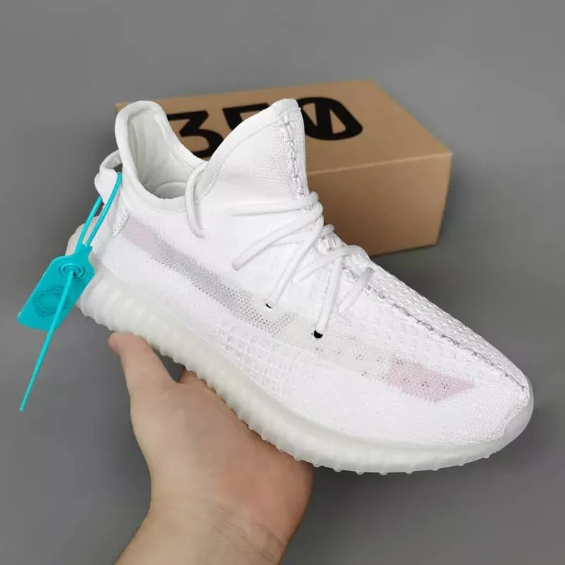 Оптовая продажа оригинальные брендовые кроссовки Yeezy 350 V2 дышащие для бега повседневные