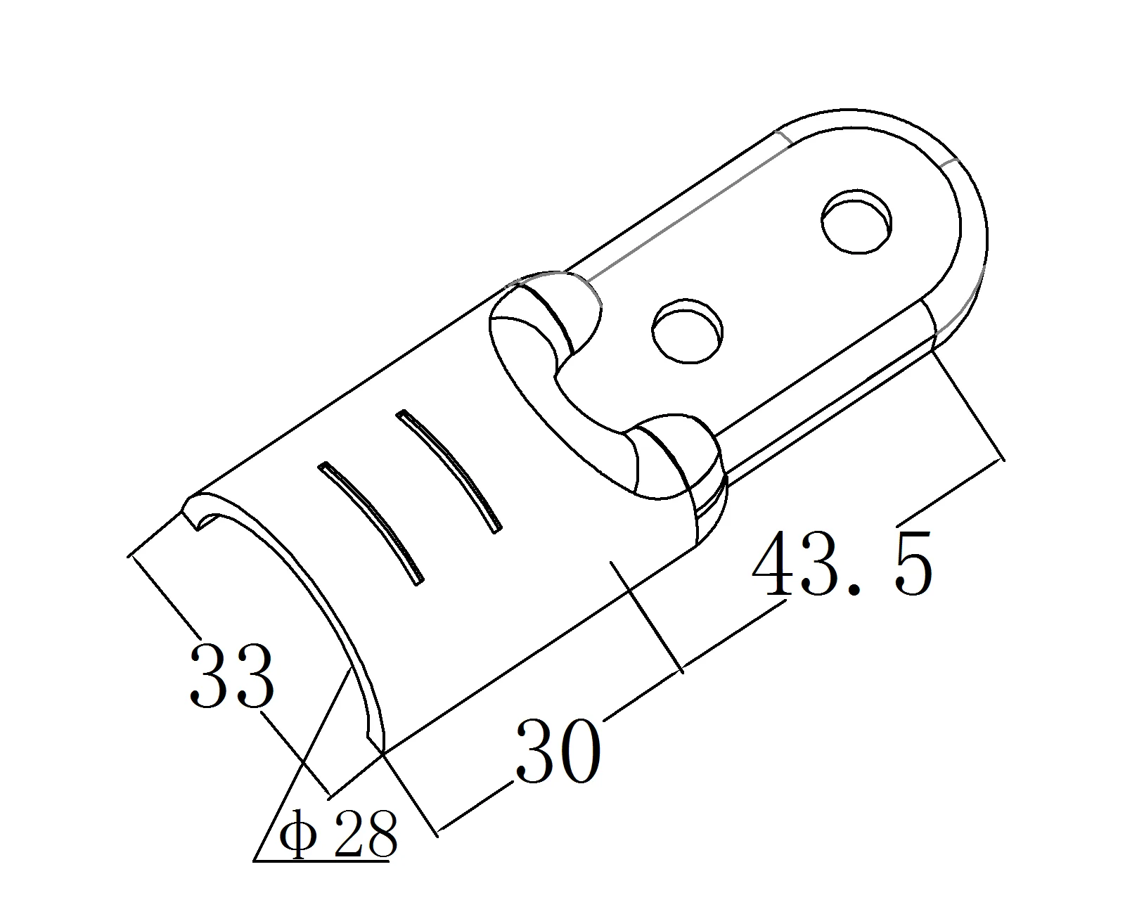 2024 Hot-selling  Black Metal Joint and Pipe Connector KJ-7A for OD 28mm Lean/Coated Pipe