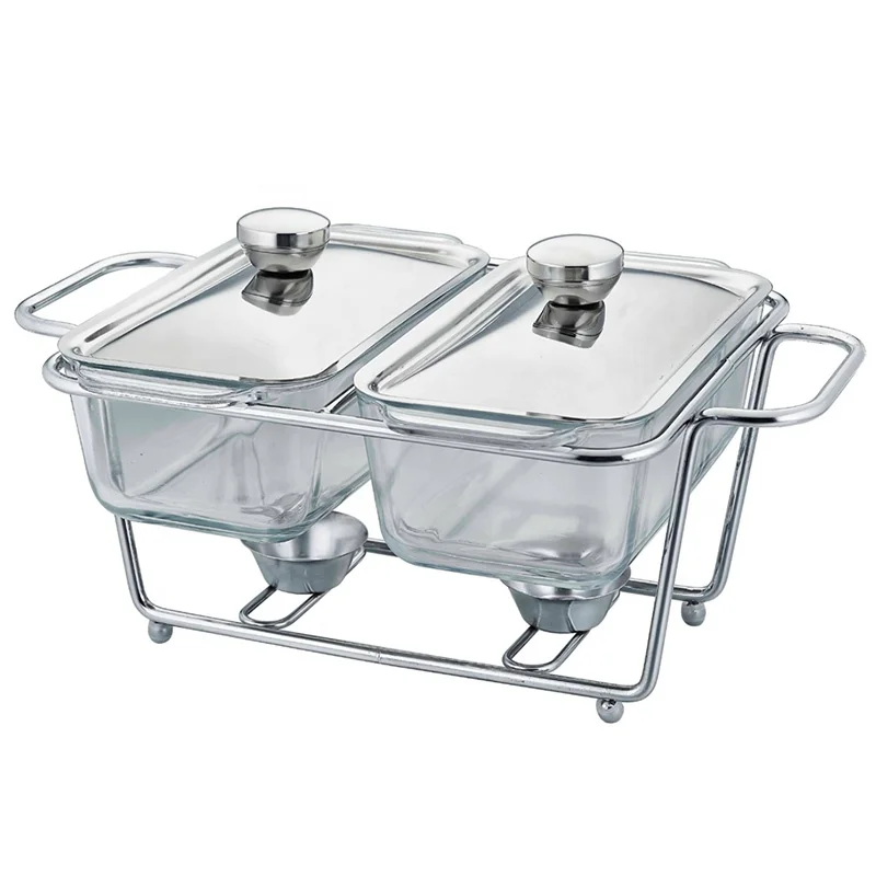 Hotel Wedding Equipment 1.3l Buffet Server Chafing Dish Commercial Food Warmer Set
