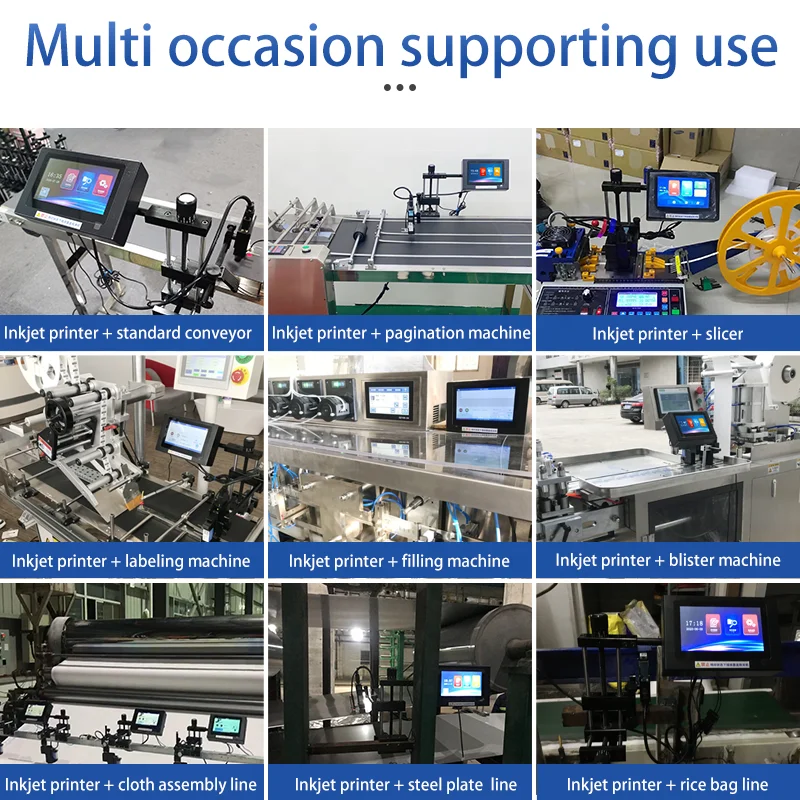 Industrial Multiple nozzles Automate Large Character Variable Data Production Date Coding Machine pattern TIJ Inkjet Printer