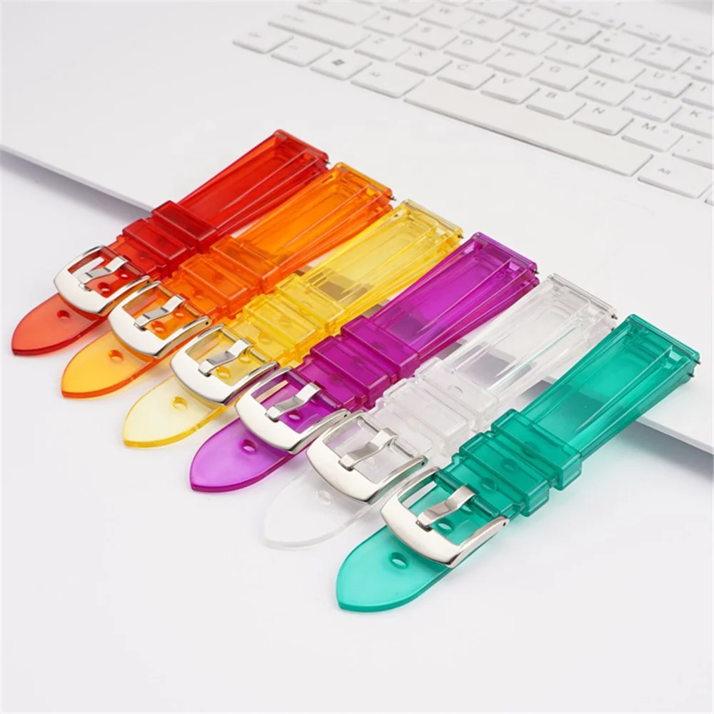 22mm Transparent TPU Quick Release Watchband Strap Bracelet for Samsung Galaxy Watch 46mm Gear S3