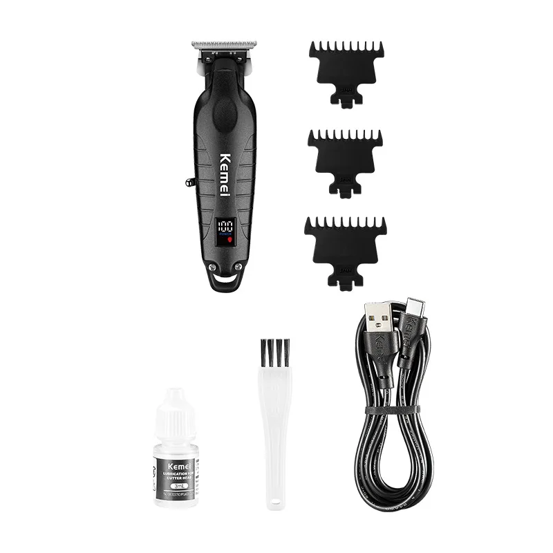 KM-2293 Professional Hair Beard Trimmer Upgrade of KM2299 with LED Electric Razor Shaver for Men Usb Hotel