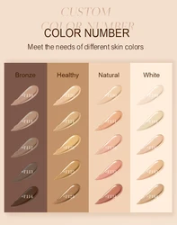 Esene F-LF58 No Logo Liquid Foundation Private Label Face Makeup Waterproof Matte Beauty Bulk Foundation Makeup