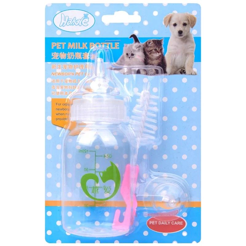 High Quality Silicone Extrusion Type Pet Feeding Device Puppy Dog Cat Nursing Bottle