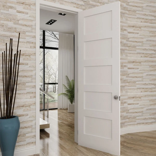 
modern plain white interior bedroom flat wood panel doors solid core wood office door waterproof toilet door 