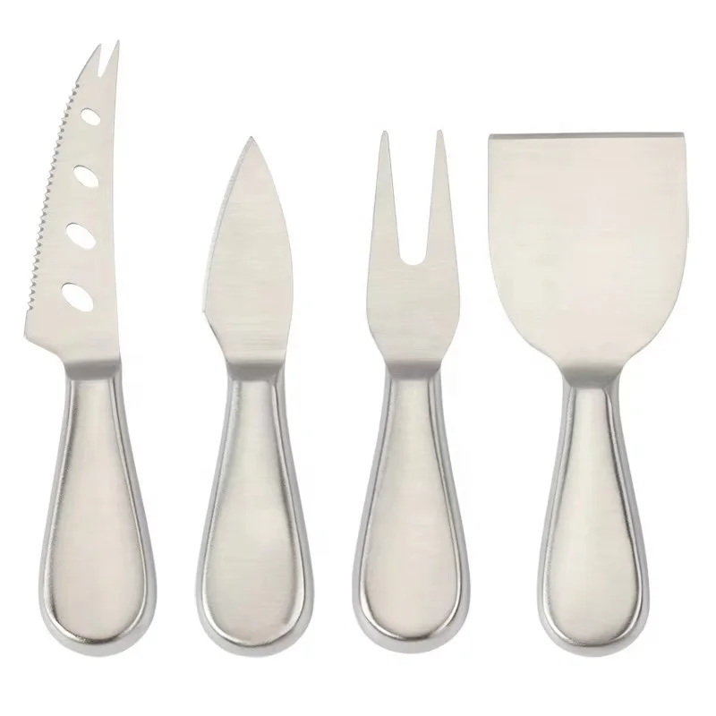 Premium Cheese Knives Set: 4-Piece Stainless Steel Cheese Knife Set for Charcuterie
