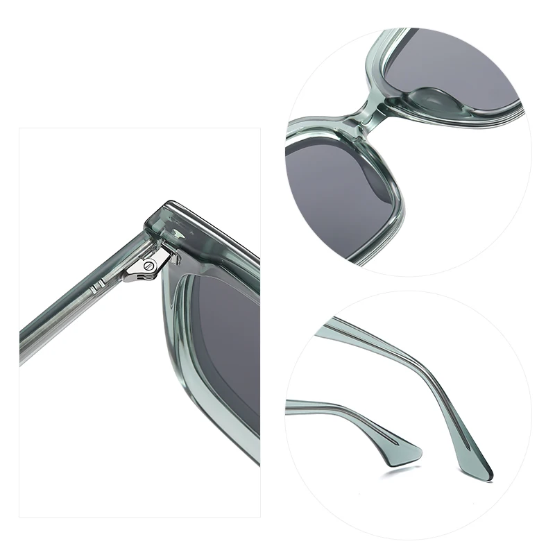 TR polarized sunglasses Large frame  acetate needle arms sunglasses