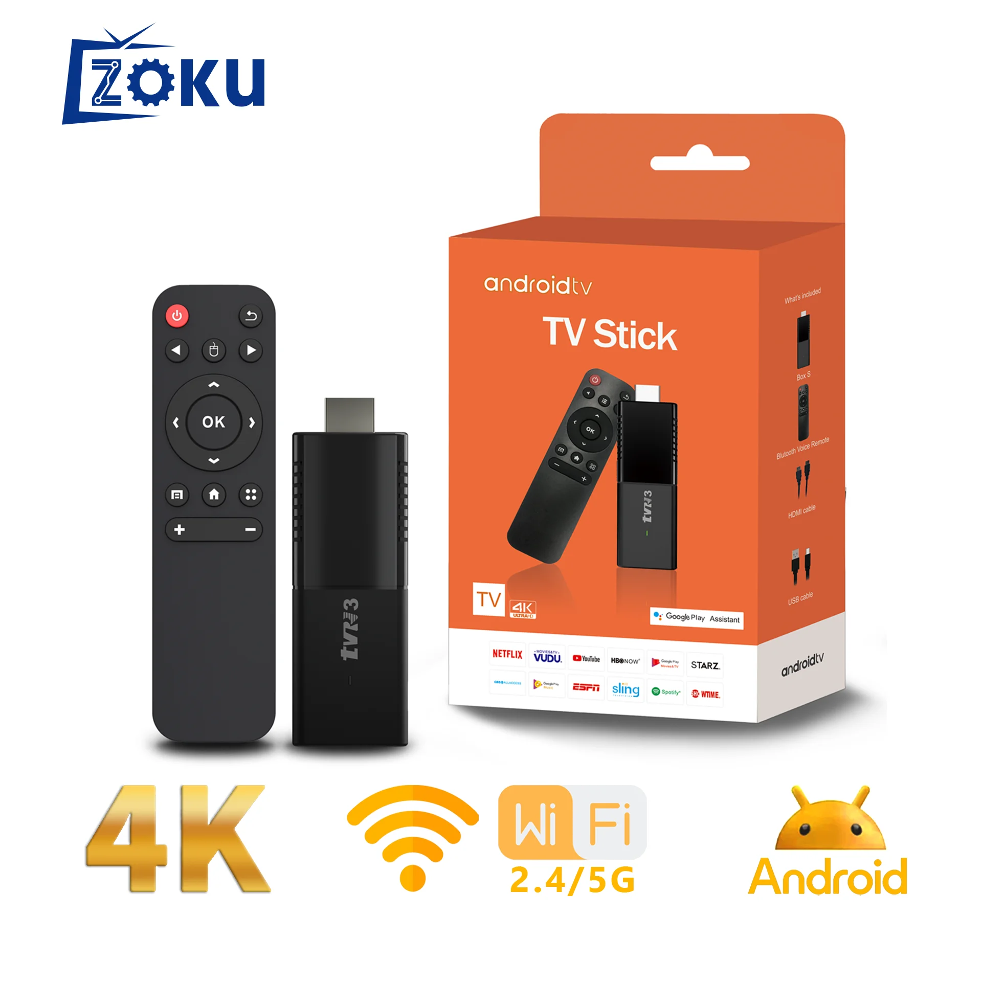 Smarter pro ZOKU R3 fire tv stick 4k streaming player Allwinner H313 HD cheaper android 10 tv stick with strong ip tv Italy WiFi