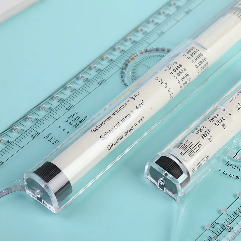15cm Plastic Measuring Rolling Ruler Drawing Roller Ruler Parallel Multi-function Drawing