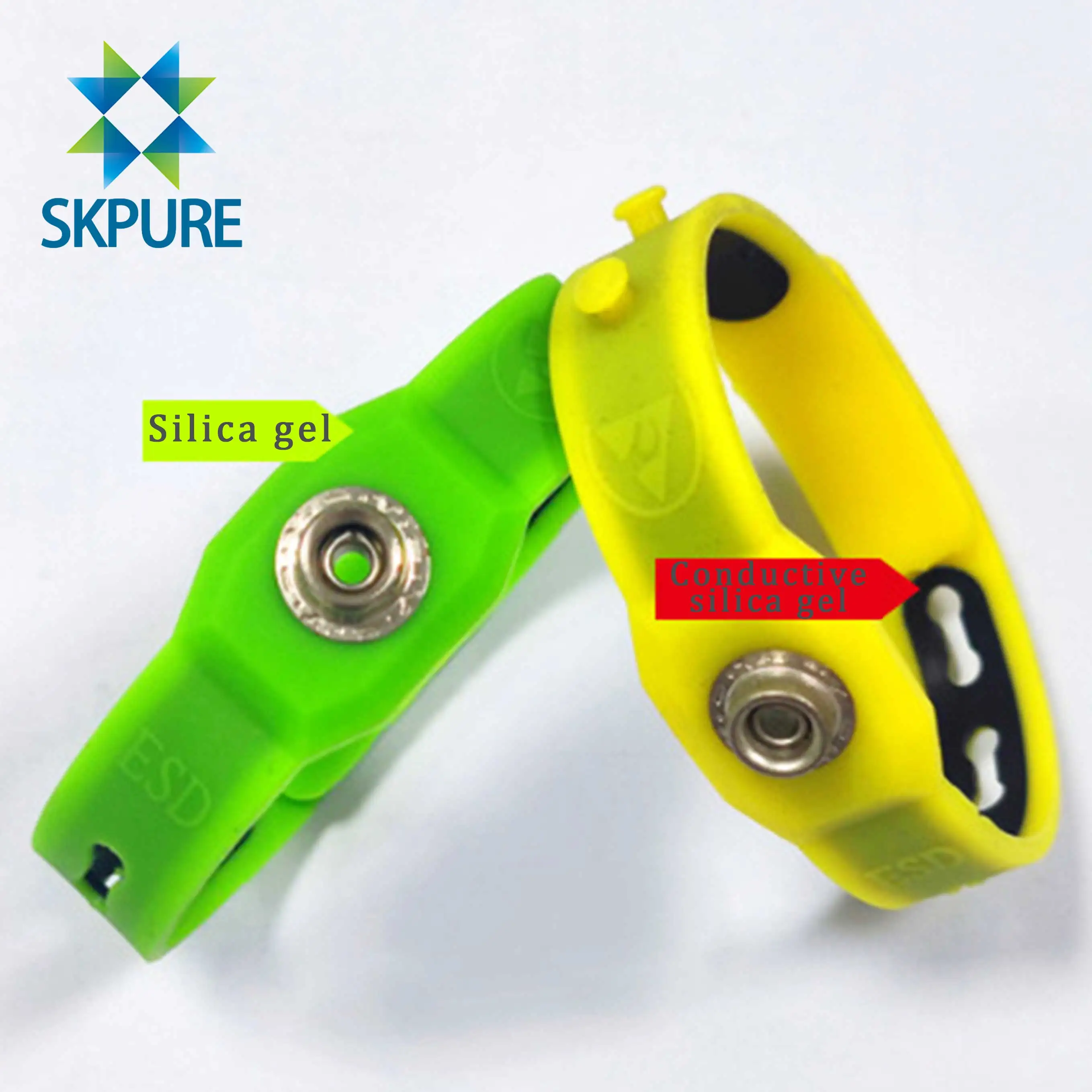 SKPURE Elastic Anti Static Adjustable Wrist Band Anti-static Bracelets Antistatic Grounding Cord ESD Wrist Strap