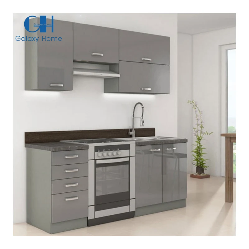 Кухонного шкафа в модульном Европейском стиле дешевая оптовая цена современный небольшой дизайн отделка из МДФ фабрика Фошань