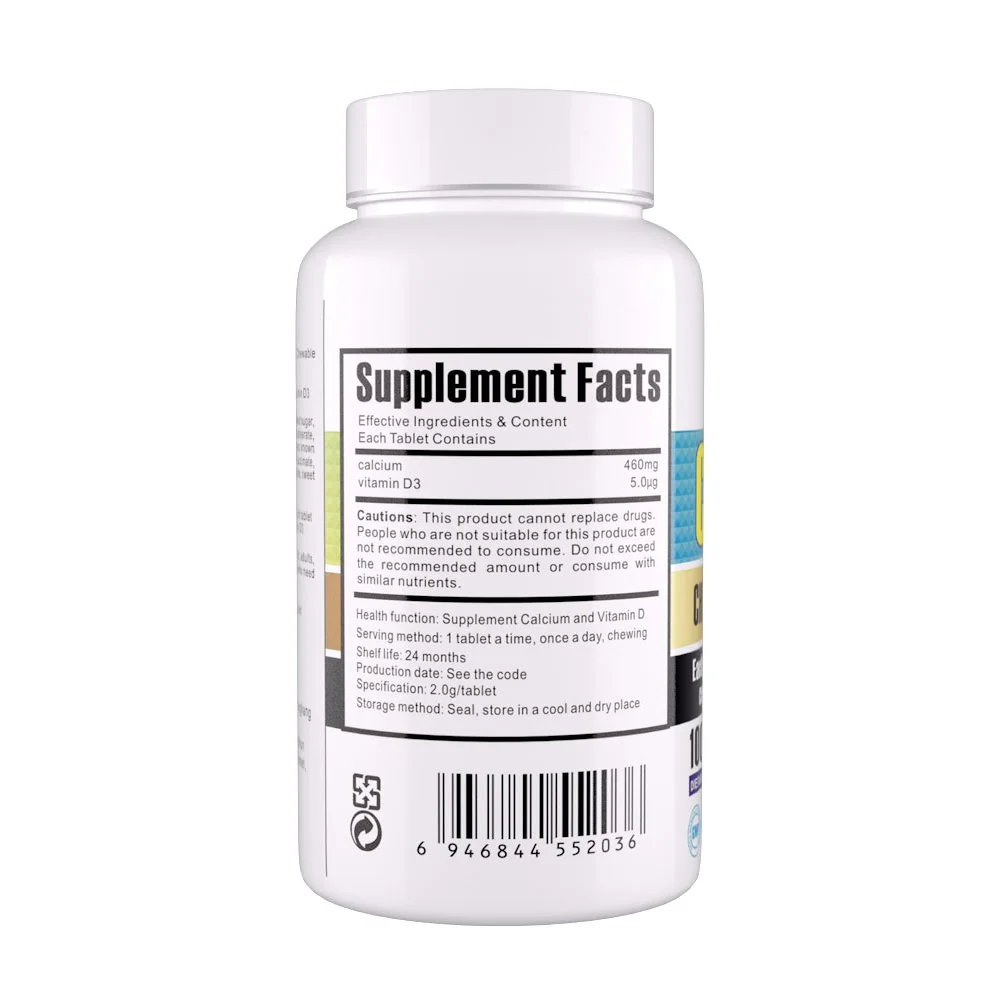 Excellent Quality Improves Joint Flexibility Healthcare Supplement Calcium Vitamin C D Tablet