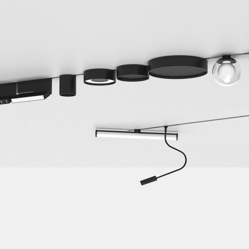 High Quality Magnetic LED Track Rail System 48V Aluminum Magnetic Track Light Profile For Uk Russia Stretch Ceiling