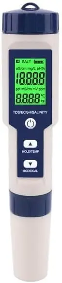 XIUDA 5 in 1 Convenient digital EC TDS PH temperature salinometer  9909 Water purifier drinking tap water quality tester