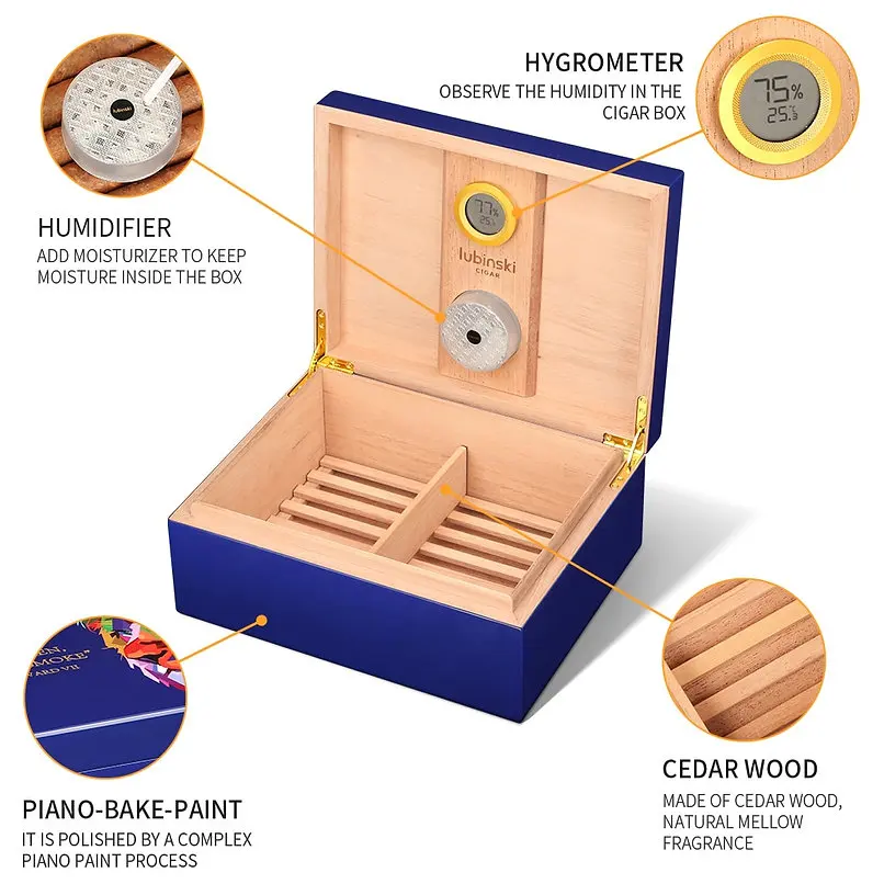 Storage Packaging Wooden OEM Factory Custom Design Solid Natural Simple Mahogany Wood Box Cigar Box