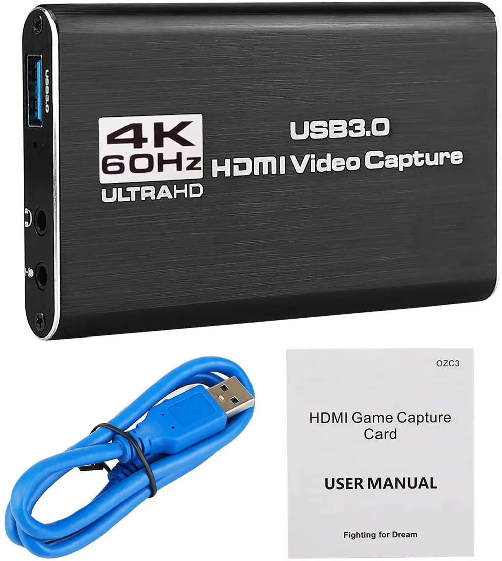 USB 3.0 4K 60HZ 1080P 60Fps USB3.0 Video Game Capture Card Converter HDMI Output Live Streaming For XBOX PS5 MAC Plug and Play