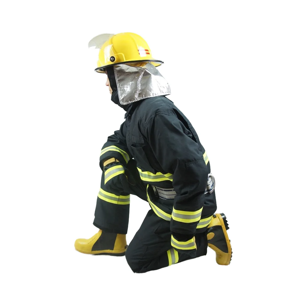 High Quality EN469 Standard Firefighting Uniform Heat Resistant Made from Nomex and Aramid Material