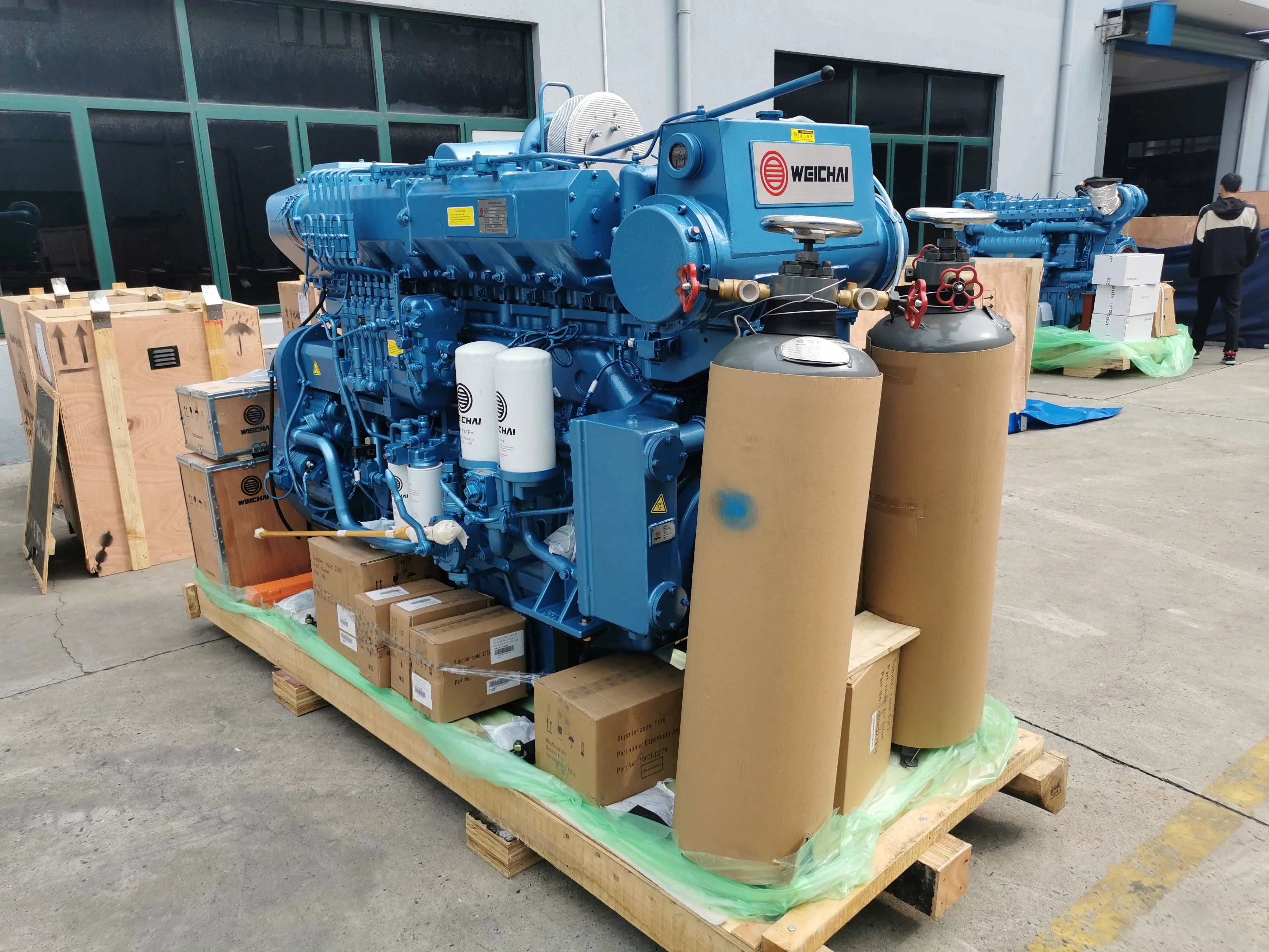 4 stroke 6 cylinders weichai x6170 series258kw 1000rpm diesel marine engine X6170ZC350-1