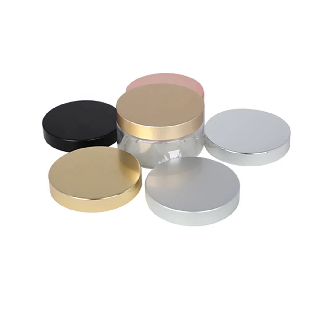 
70/400 custom cosmetic metal aluminum plastic cream screw top jar cap lid 