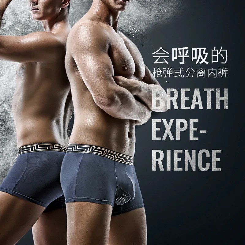 Custom Summer Lenzing Modal Elephant Nose Breathable Mens Underwear Boxer Shorts Mesh