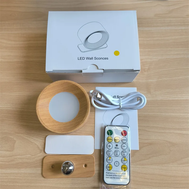 Rechargeable LED Reading Wall Light Touch Control Indoor Magnetic Suction Mounted Lamp ABS Body for Home Office Use