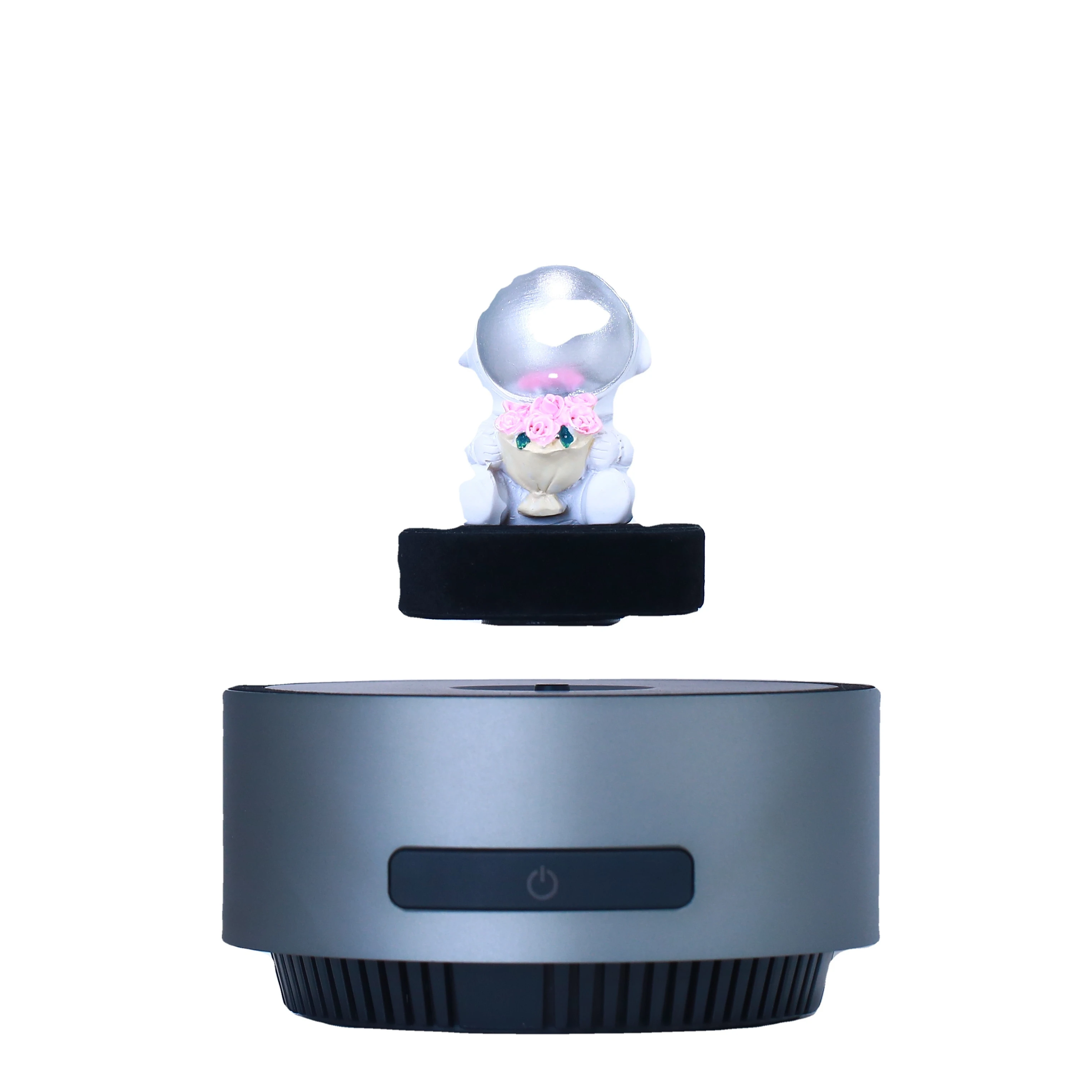 Automatic Lift-Down Magnetic Levitating Floating Display Stand 360 Degree Rotation Smart Home Decor Plastic Home Decoration