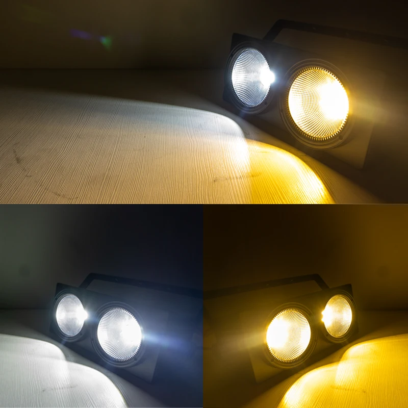Kinusdjs Factory Supply Stage Two Eyes COB Audience Lighting 200W Warm White/Cold White LED For Stage Party vocal concert