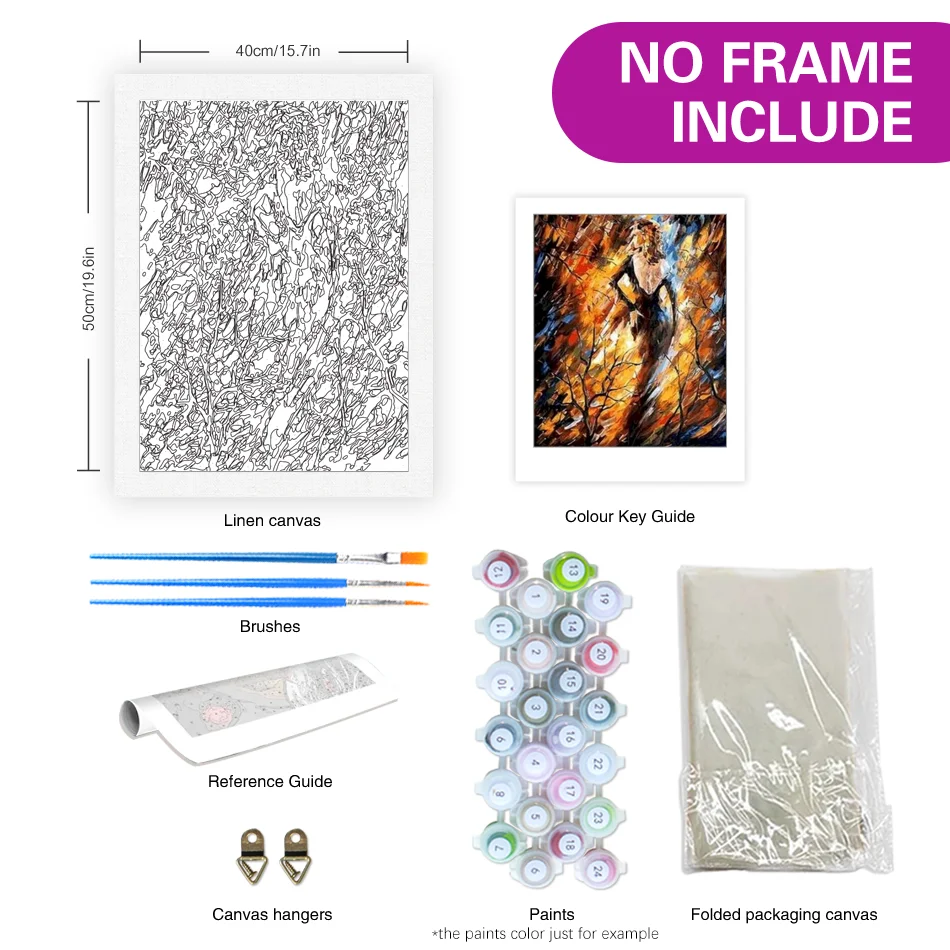 Painting By Numbers For Adults Kits Abstract Colorful Women Diy Gift Handmade Picture For Home Decors 40x50cm/16x20inch With