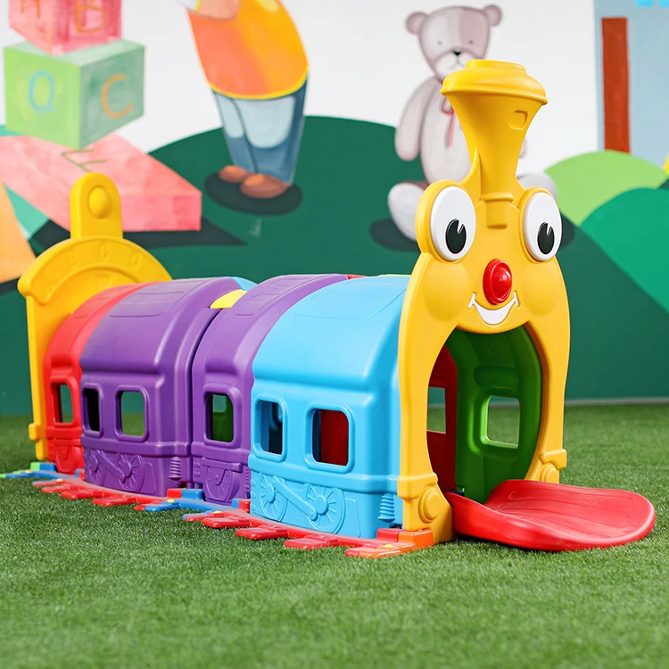 Happy train plastic tunnel play for kids