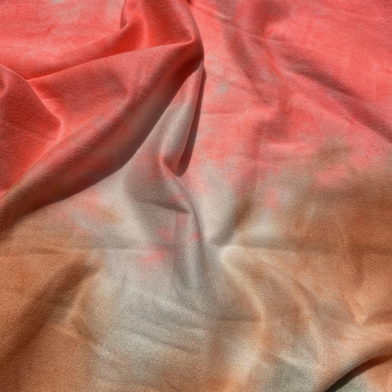 High quality rayon spandex tie dye knitting brush dty fabric for Clothes