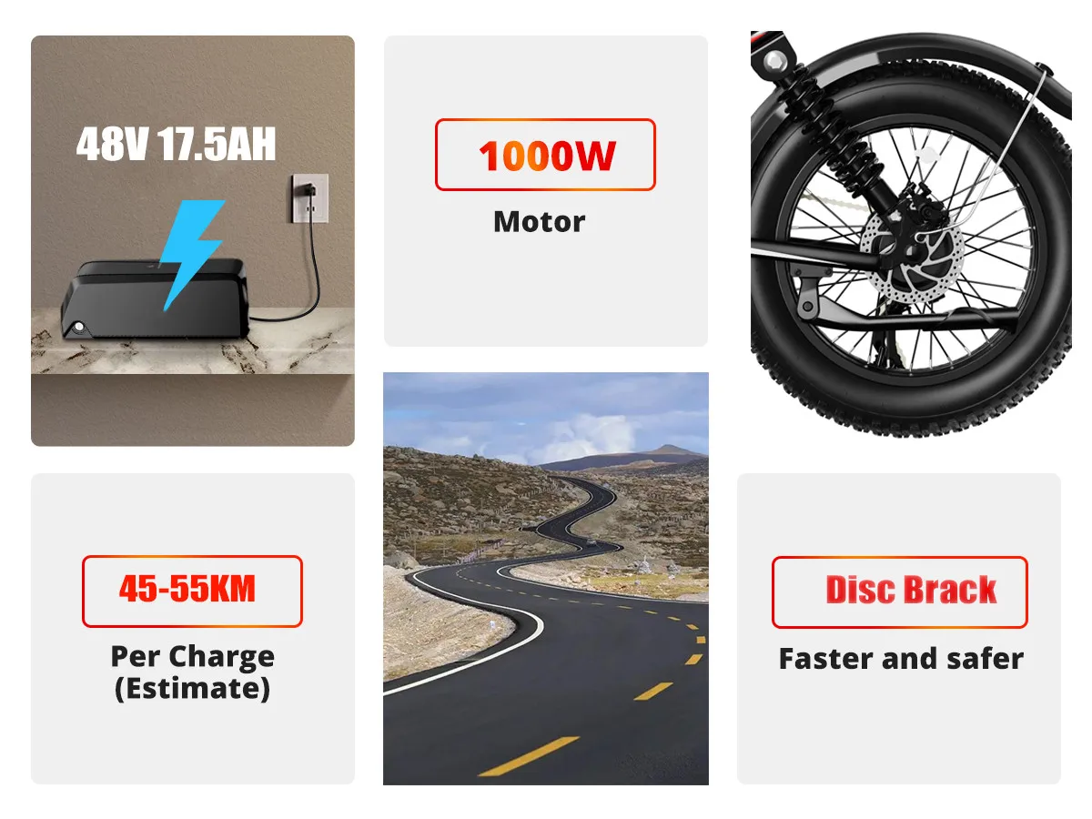 Cheap Electric Bike Adult 48V 1000W Brushless Motor EU US Warehouse S8 Single Motor E Bike Two Wheels Mountain Bike