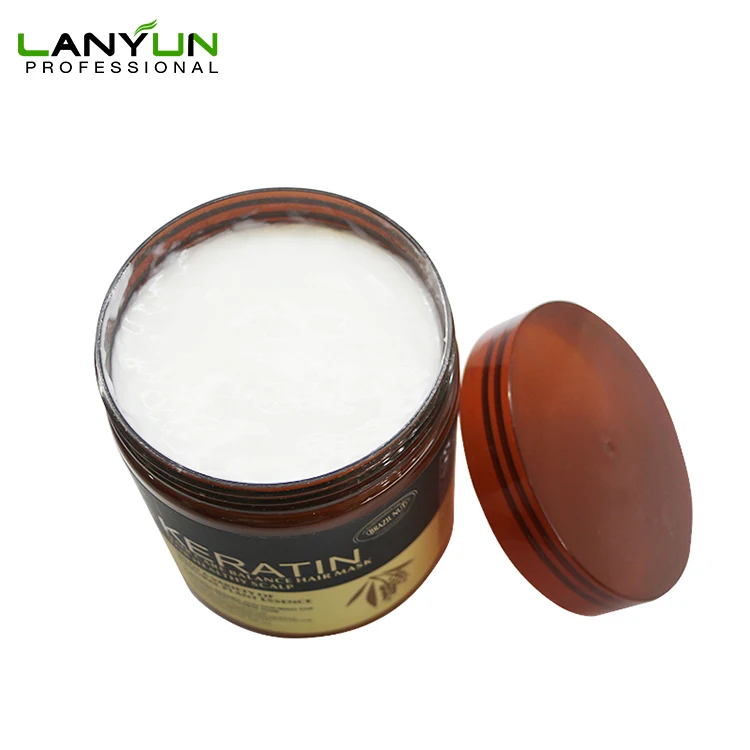 500ml 1000ml LanYun brazil nut keratin repair Lavender hair mask with keratin