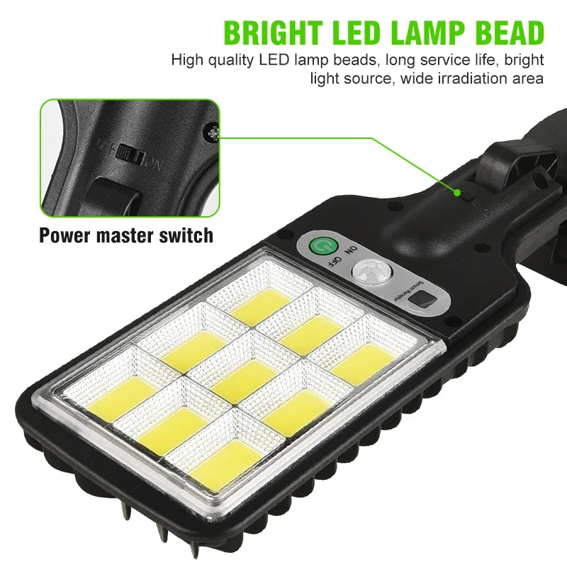Outdoor Lighting Solar Sensor Lights Waterproof Led Solar Powered Garden Remote controller Wall Light  street lamp solar
