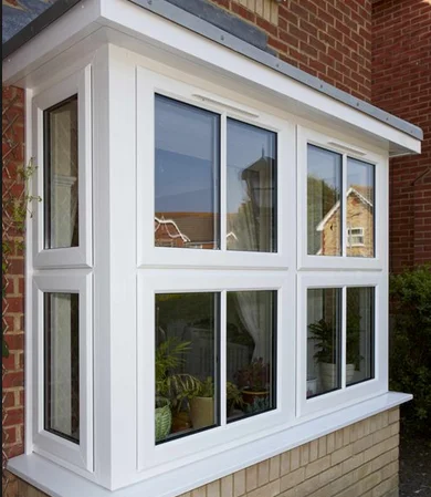 UPVC plastic tilt and turn window large glass window double glass