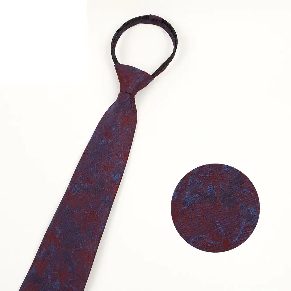 Wholesale Classic Popular Zipper Ties Pre- tied Adjustable Polyester Necktie Ties  Easy Wear