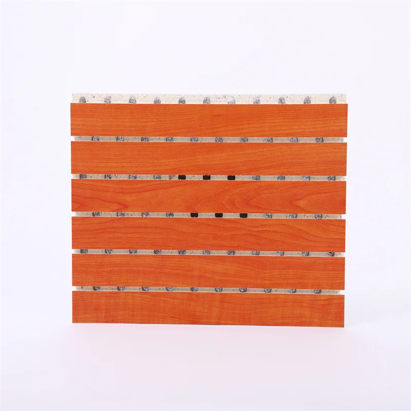 Fireproof 3D Grooved MDF Wood Acoustic Panels for Conference Room Acoustics