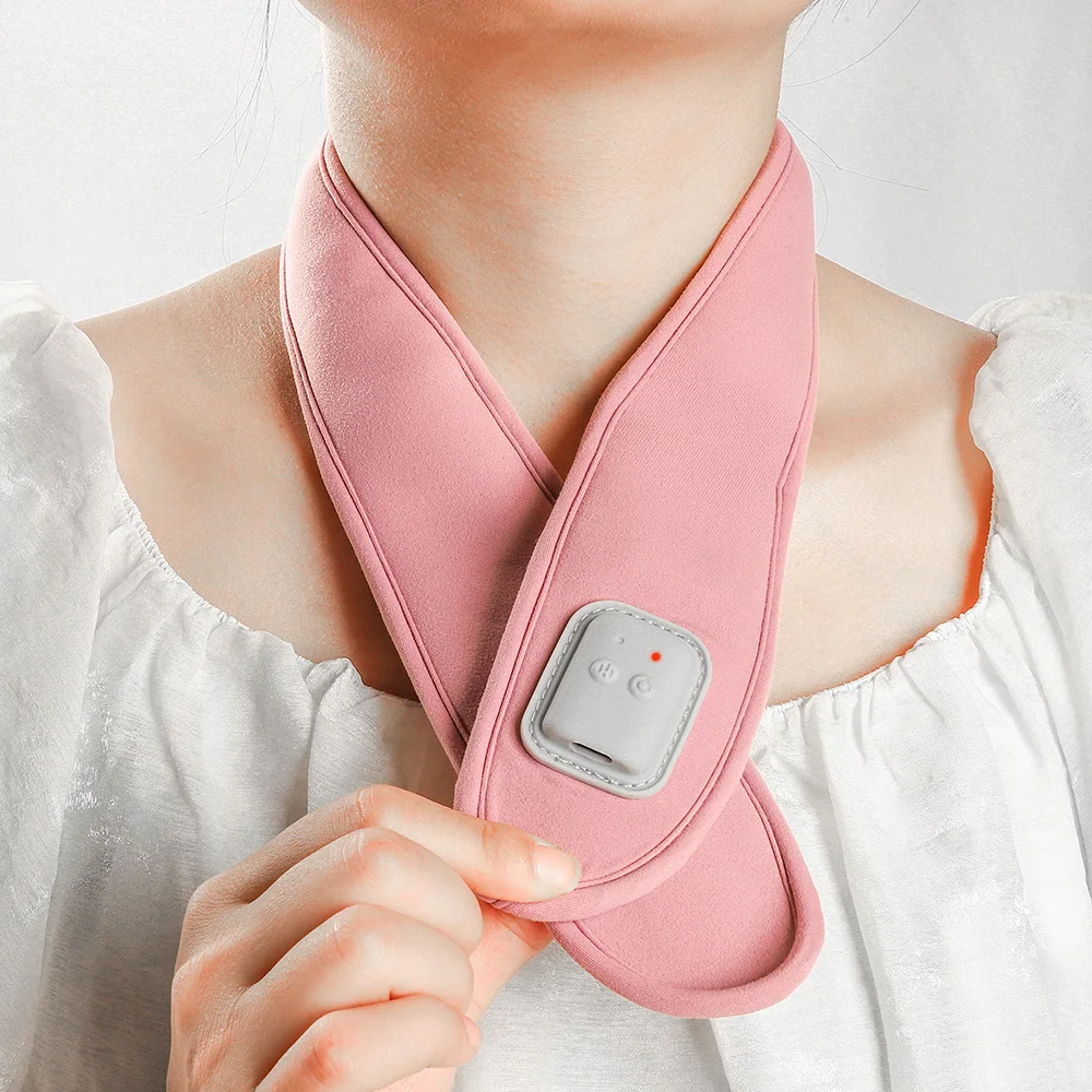 Electric Heating Massage Heat Shrink Bottle Neck Pad Therapy Wrap Magnetic Neck Strap Brace for Neck Pain Health Care