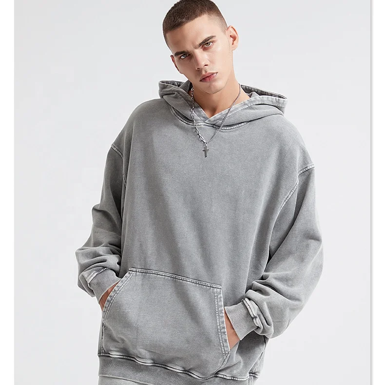 High Quality Blank Custom Logo 100% Cotton Hoodies Oversized Streetwear Manufacturer Wholesale Wear Hoodies Men