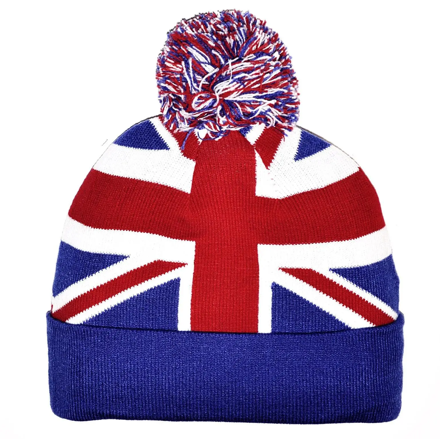 Wholesale Custom Flag Knit Warm Beanie Hats Beanie All Europe National Flag Beanie for Unisex