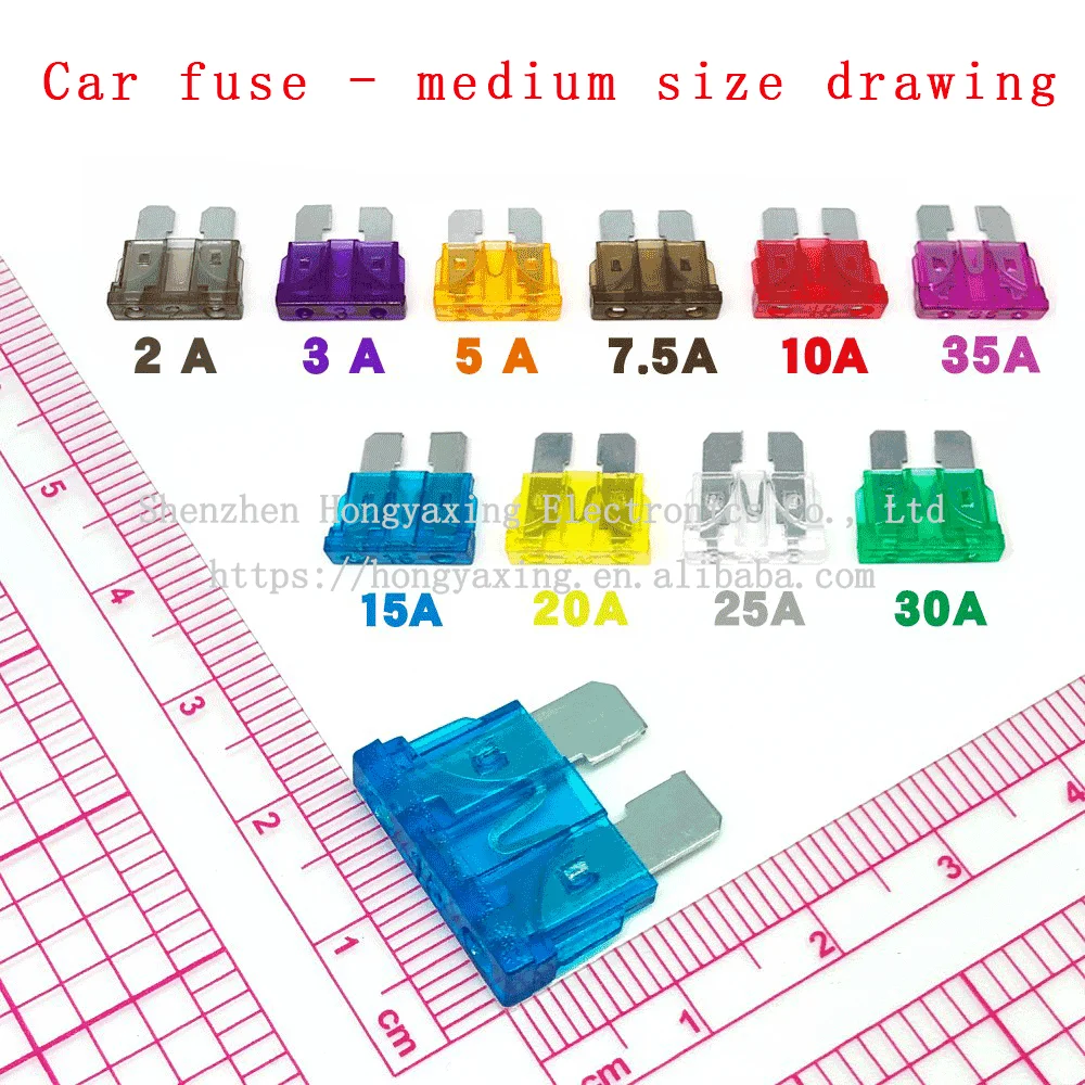 blade  Medium auto fuse 3A 32V plug-in auto supplies 4S shop fuse low voltage fuse Truck