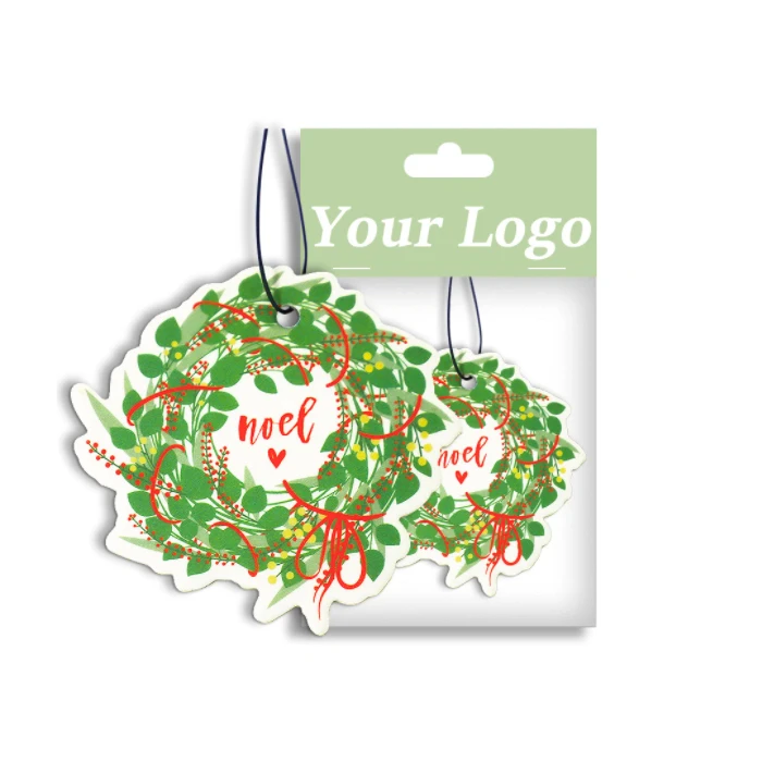 Custom  Hanging Festival Logo Fruit Scent Car Air Freshener Custom Paper Air Freshener