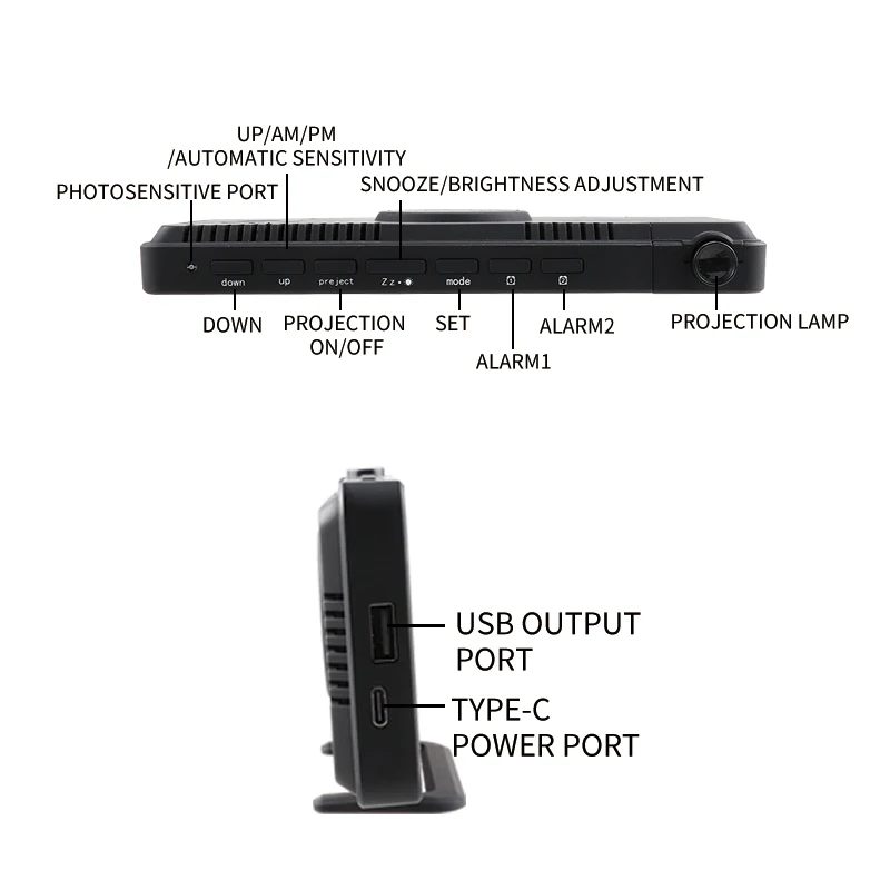 Projected Clocks Led Clock Project Am Radio Table With Digital Wall Projection Alarm Usb Charger Mirror Projector Fm Time