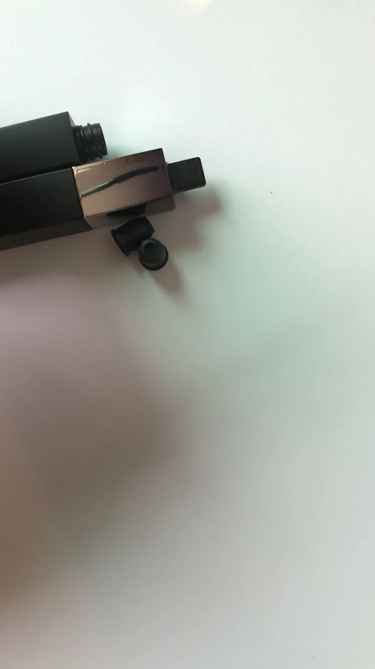 Square empty mascara tubes packaging with curved brush can be rotated tubing mascara wands tube with silicone head eyelash tube