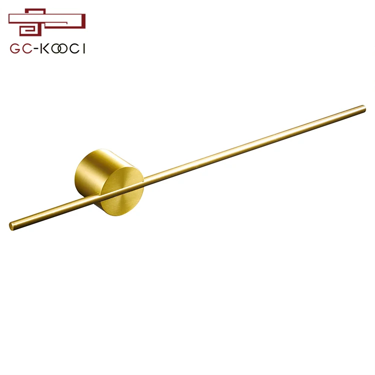 Creative bathroom aluminum single rod towel rack bathroom brushed gold towel bar