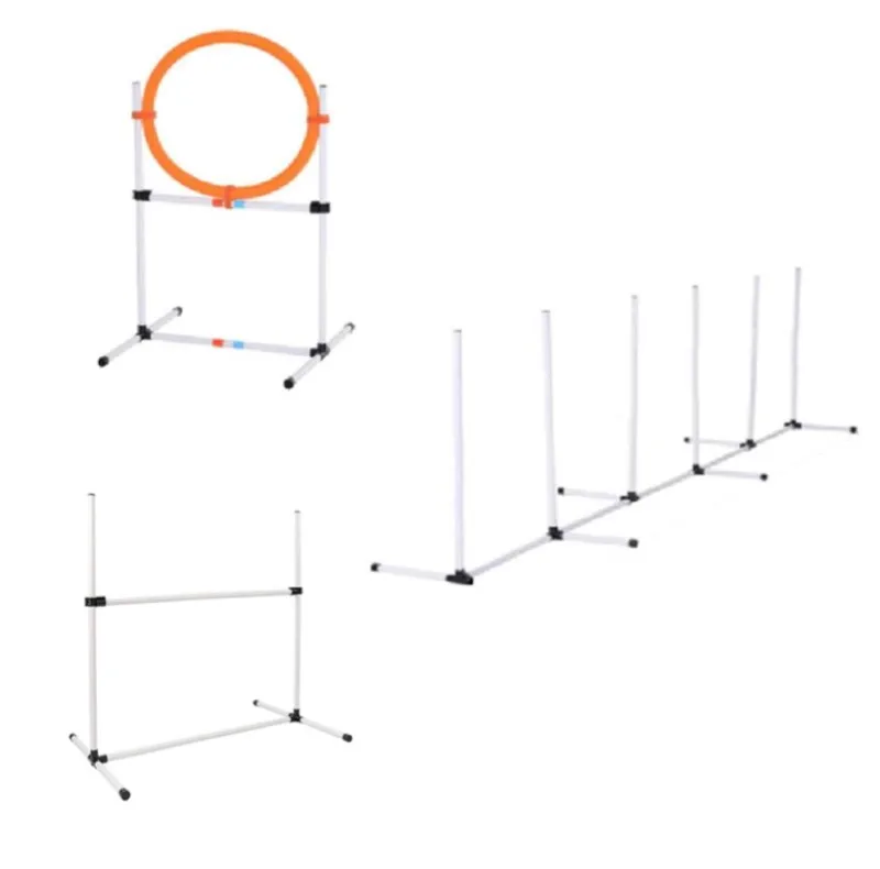 Detachable Pet Dog  Agility Training Equipment Outdoor Dog Play Equipment Jump Hoop Jump Bar