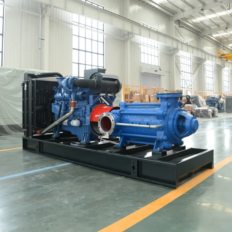 High Horsepower Diesel Engine Irrigation Farm Construction Mining Suction Pump Fixed High Horsepower Diesel Engine Pumps