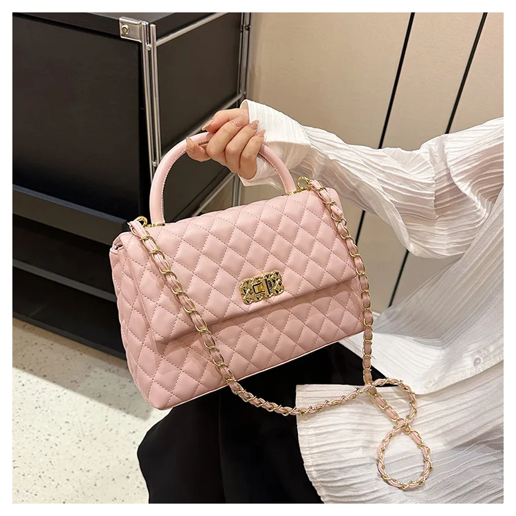 Mipurela Wholesale Bolsa Feminina Diamond Lattice Ladies Bag New Collection Quilted Top Handle Purses And Handbags